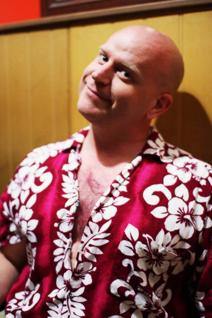 BiCon bisexuality convention - person wearing Hawaiian shirt smiling